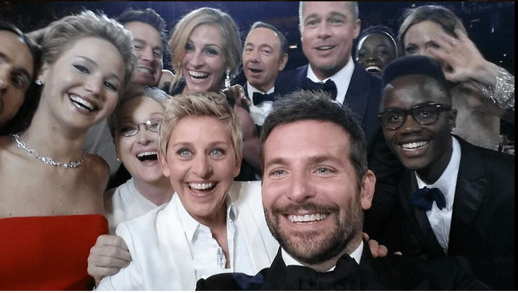 Ellen Degeneres Oscar Selfie 