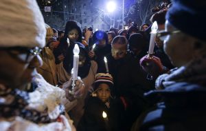 Memorial for New York police officers shot dead