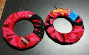 textured hoop earrings