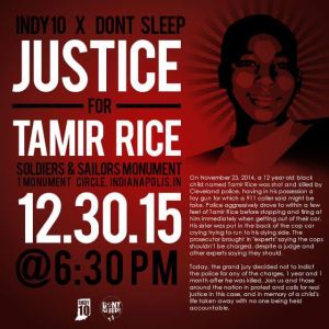 Indianapolis Protests for Tamir Rice #BlackLivesMatter 123015