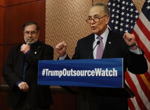 Chuck Schumer, Unions Unveil 'Trump Outsource Watch' At U.S. Capitol