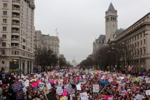 WASHINGTON, DC - JANUARY 21: With Capitol Hill in the backgroun