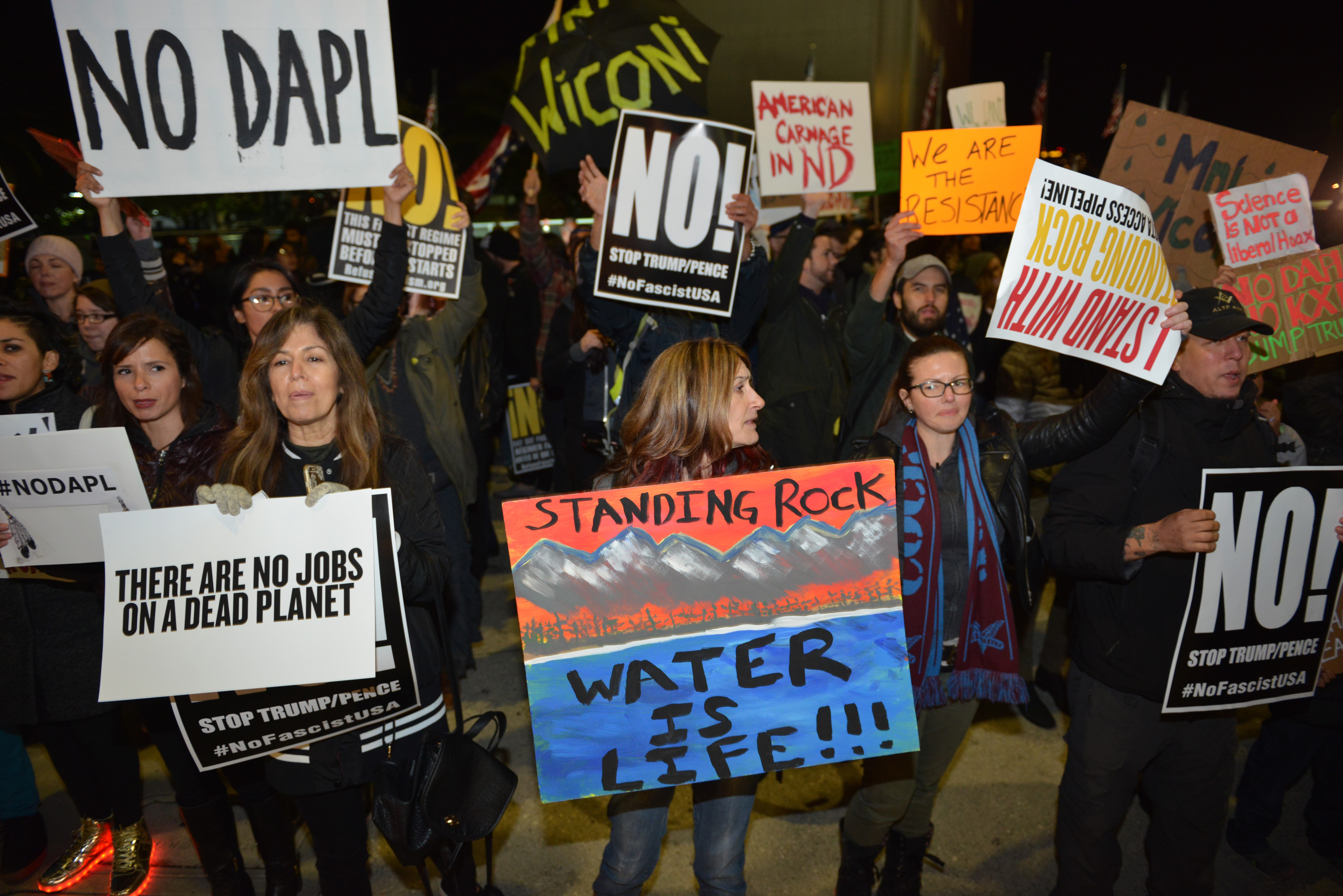 noDAPL and Anti Trump protest in Los Angeles