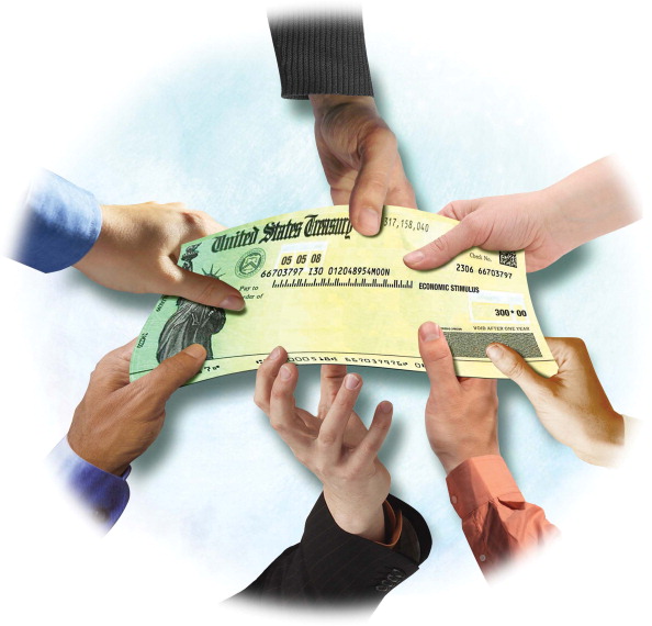 Stimulus check illustration