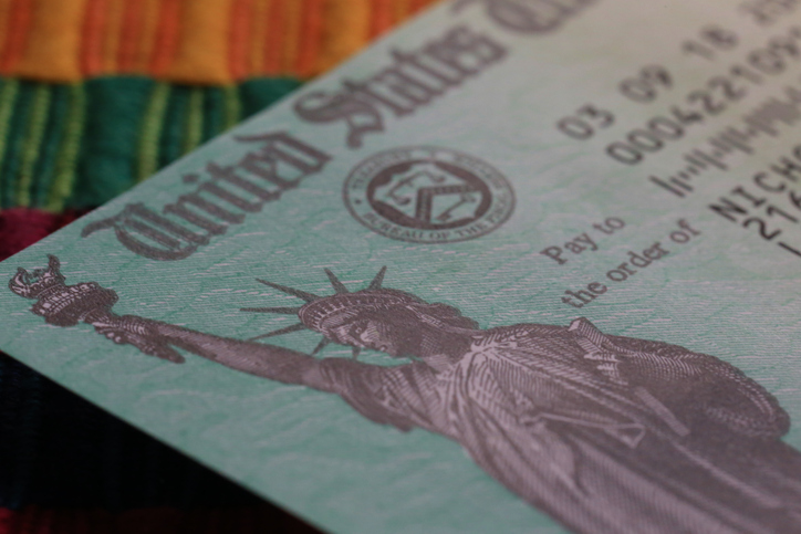 US Treasury federal tax return check