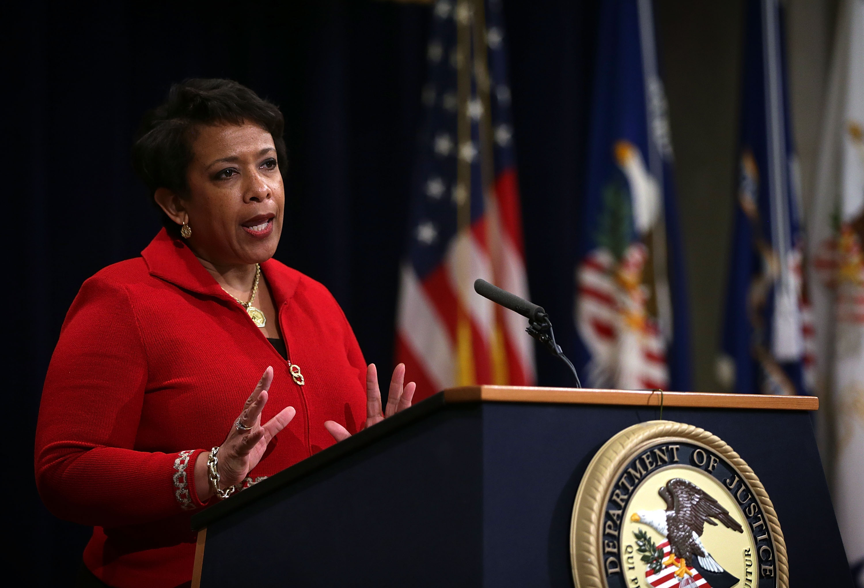 Loretta Lynch Speaks At Justice Dep't Event Commemorating Martin Luther King