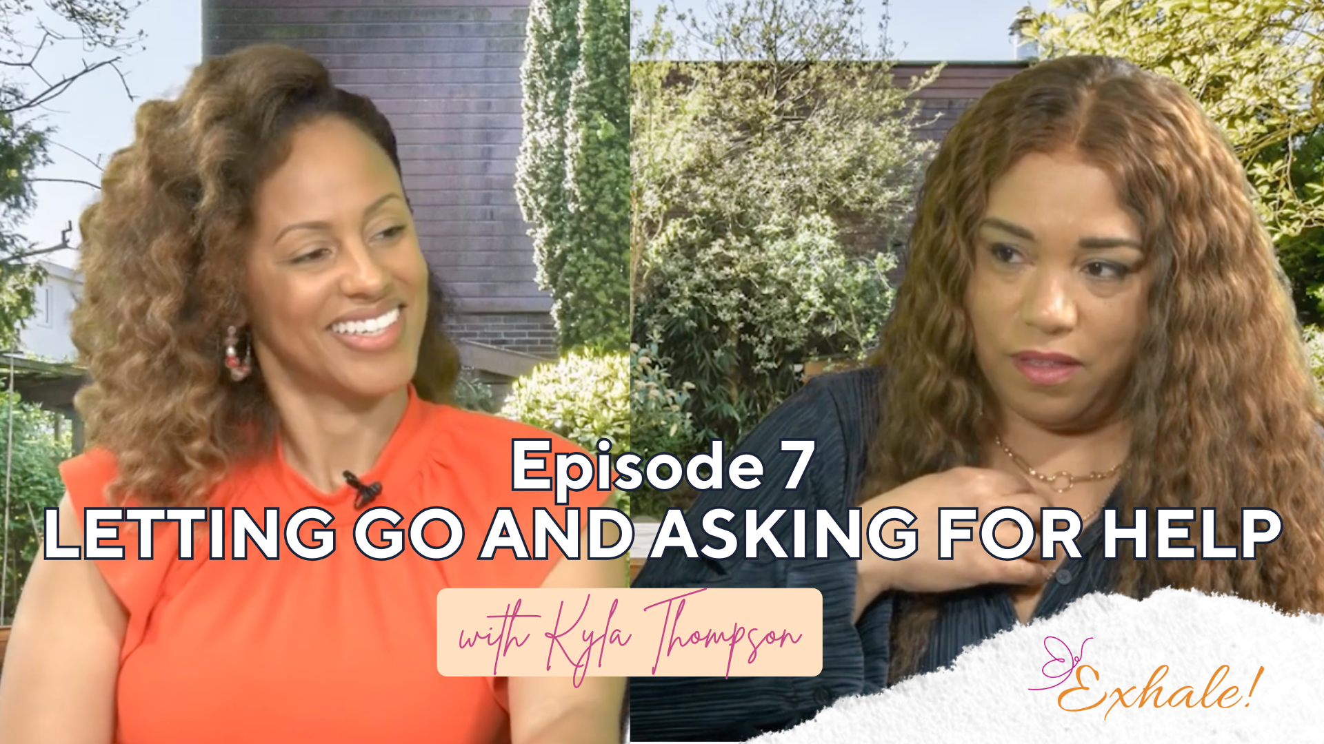 exhale youtube thumbnail for Karen Vaughn Podcast