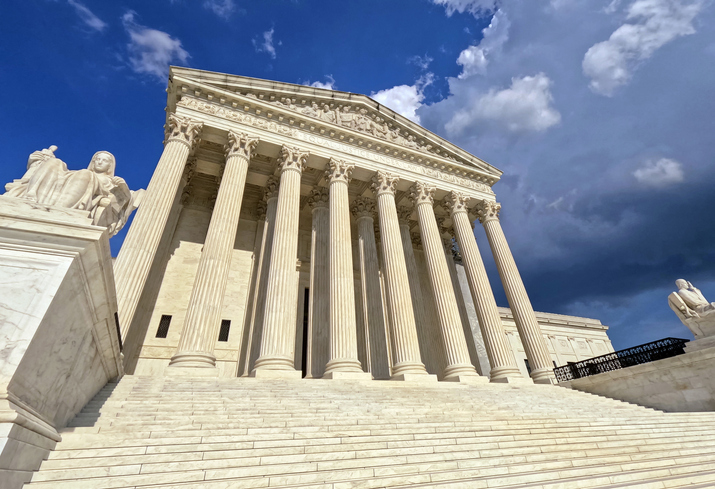 US Supreme Court Building at Sunset - Washington DC, USA