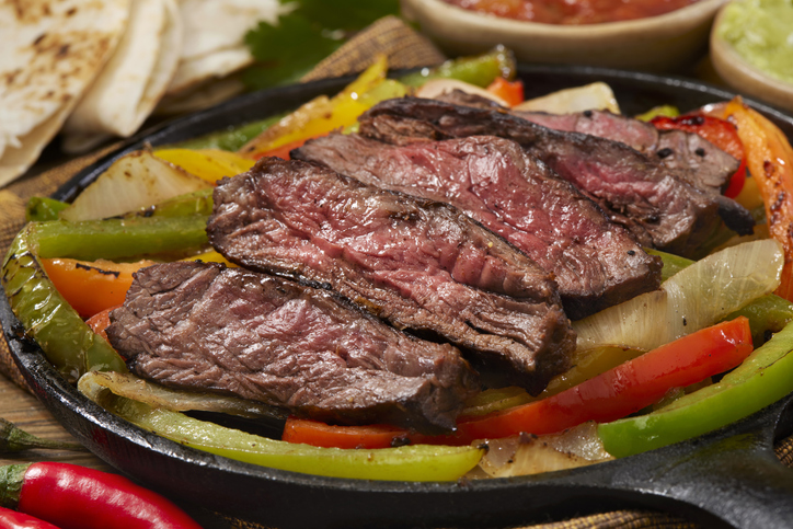 Medium Rare Inside Skirt Steak Skillet