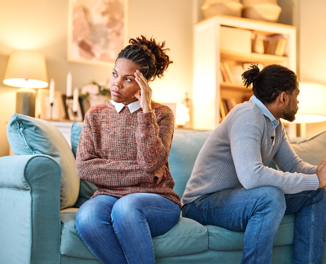 man problem conflict couple woman young wife divorce husband unhappy quarrel sad angry home boyfriend argument fight stress partner breakup shouting